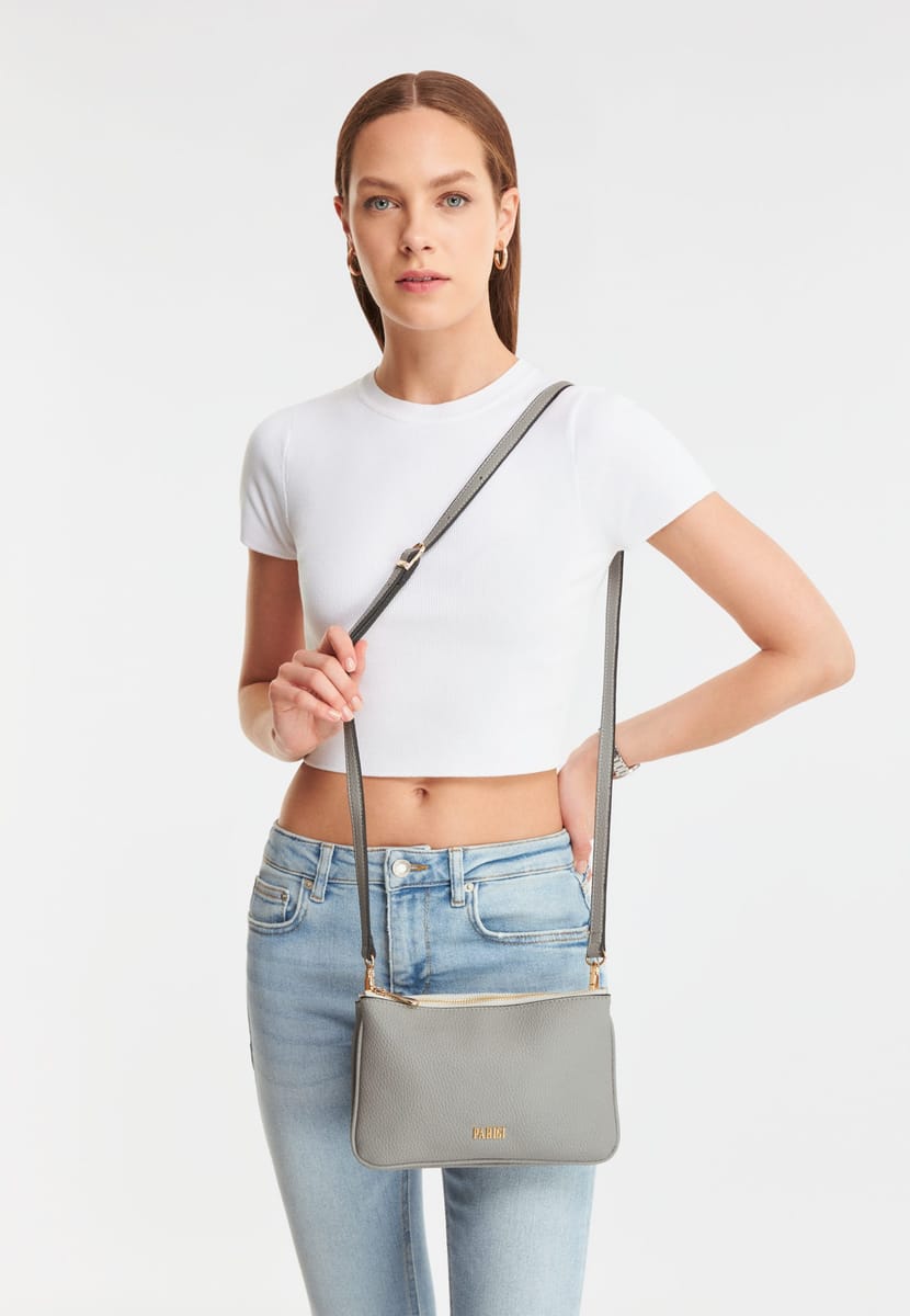 Parigi Women's Grey Shoulder Bag - Shoulder Bags 6