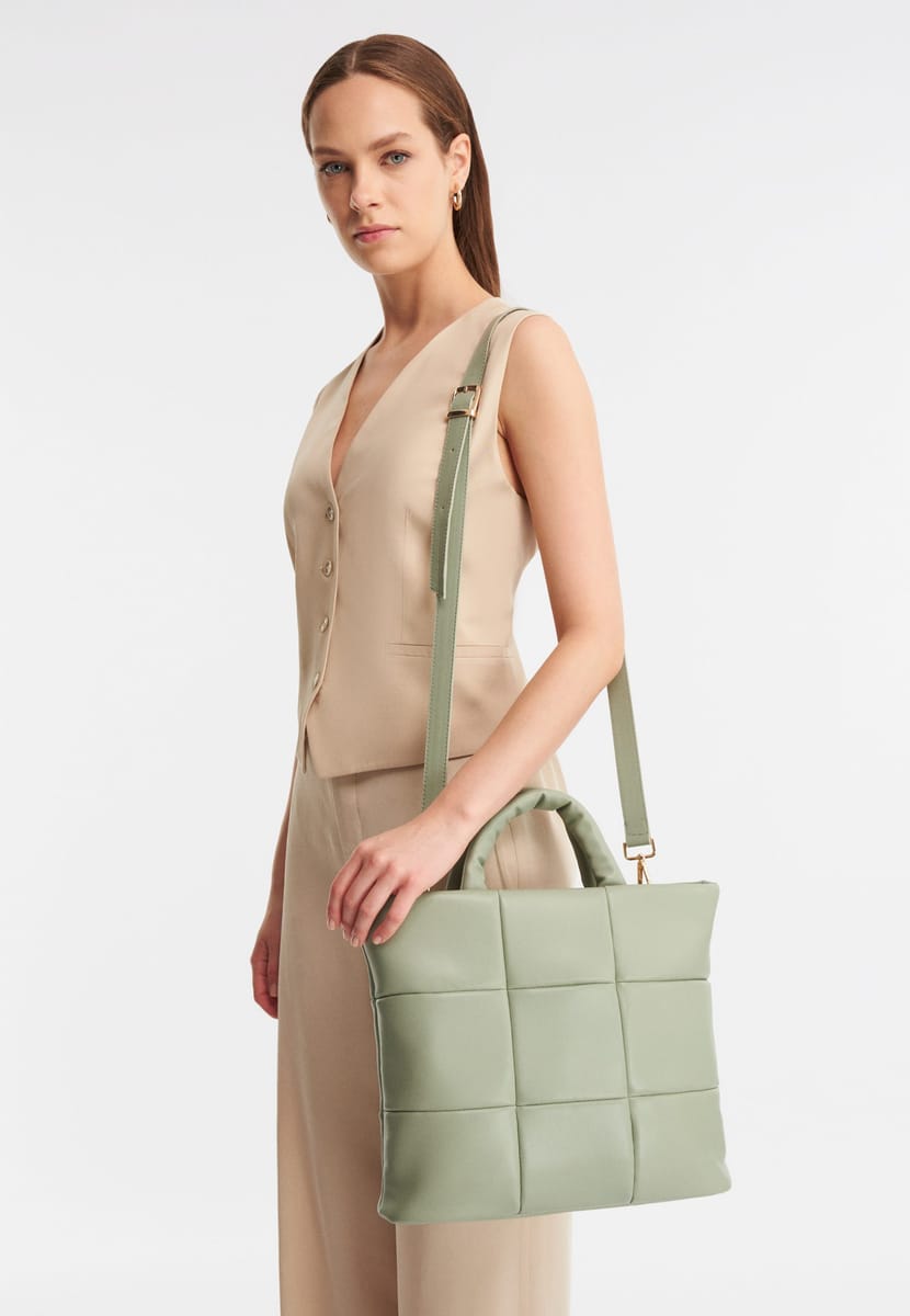 PR184H00DM13_6.jpg Parigi Aqua Green Women's Tote Bag - Tote Bags 5