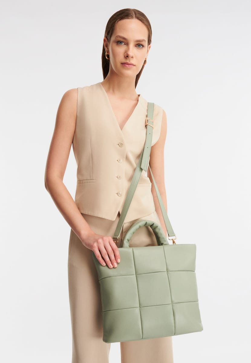 PR184H00DM13_7.jpg Parigi Aqua Green Women's Tote Bag - Tote Bags 6