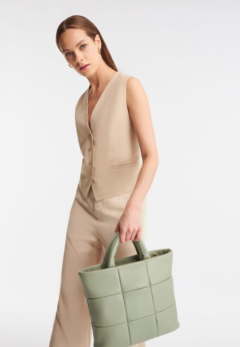 PR184H00DM13_8.jpg Parigi Aqua Green Women's Tote Bag - Tote Bags 7
