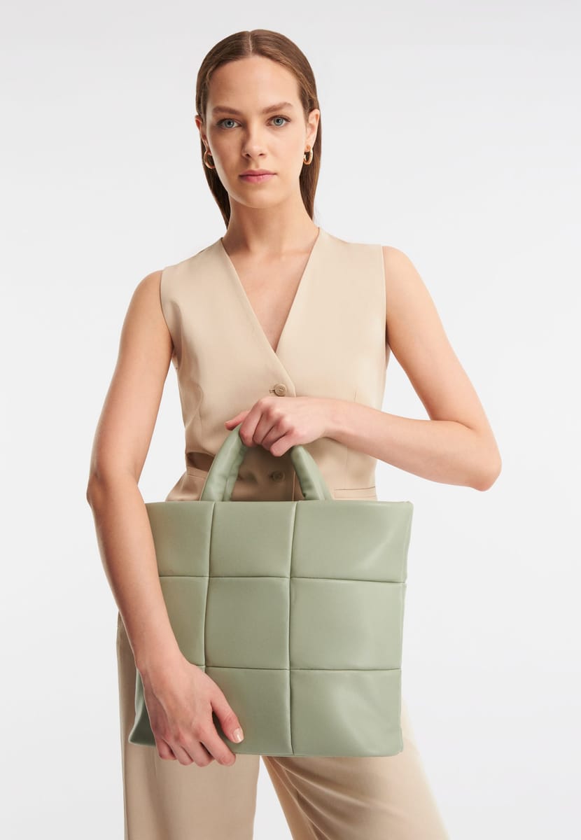 PR184H00DM13_9.jpg Parigi Aqua Green Women's Tote Bag - Tote Bags 8