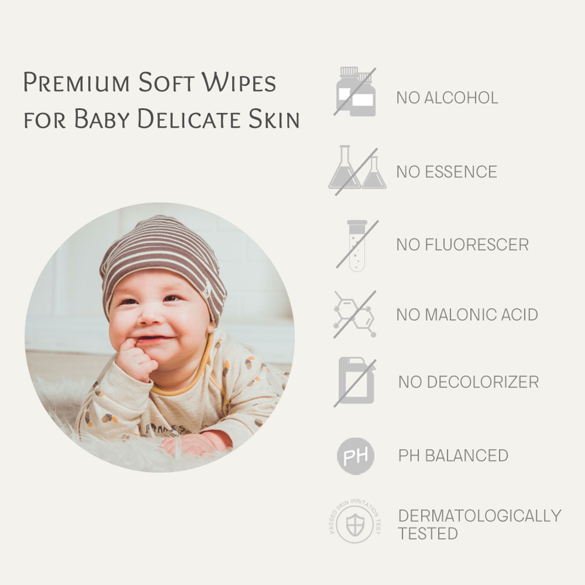 Aiwibi Baby Wipes Natural Tea Tree Oil Pack of 3x80's Aiwibi - Kids's Personal Care 3