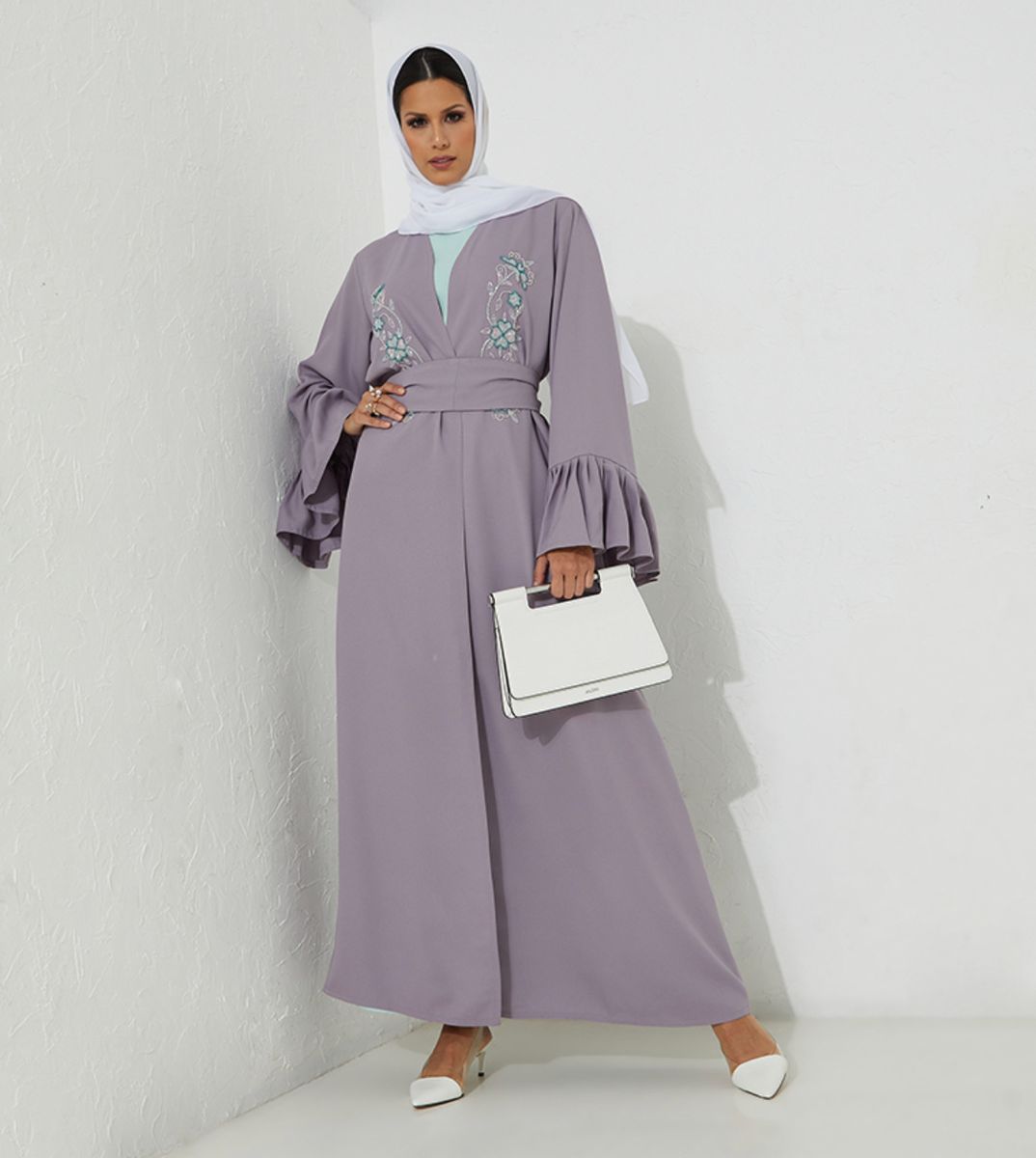 BluePurple Abaya Rosette Abaya - Women's Abayas 3