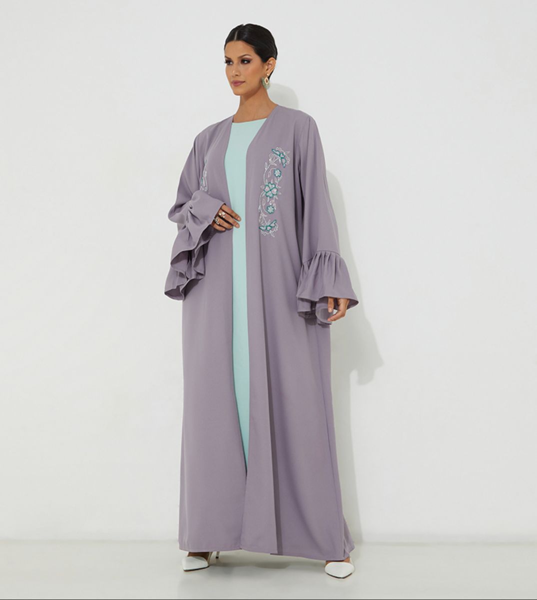 BluePurple Abaya Rosette Abaya - Women's Abayas