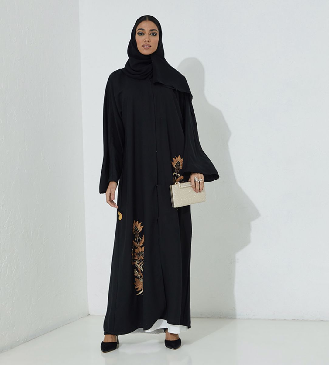 NOB- Abaya Rosette Abaya - Women's Abayas