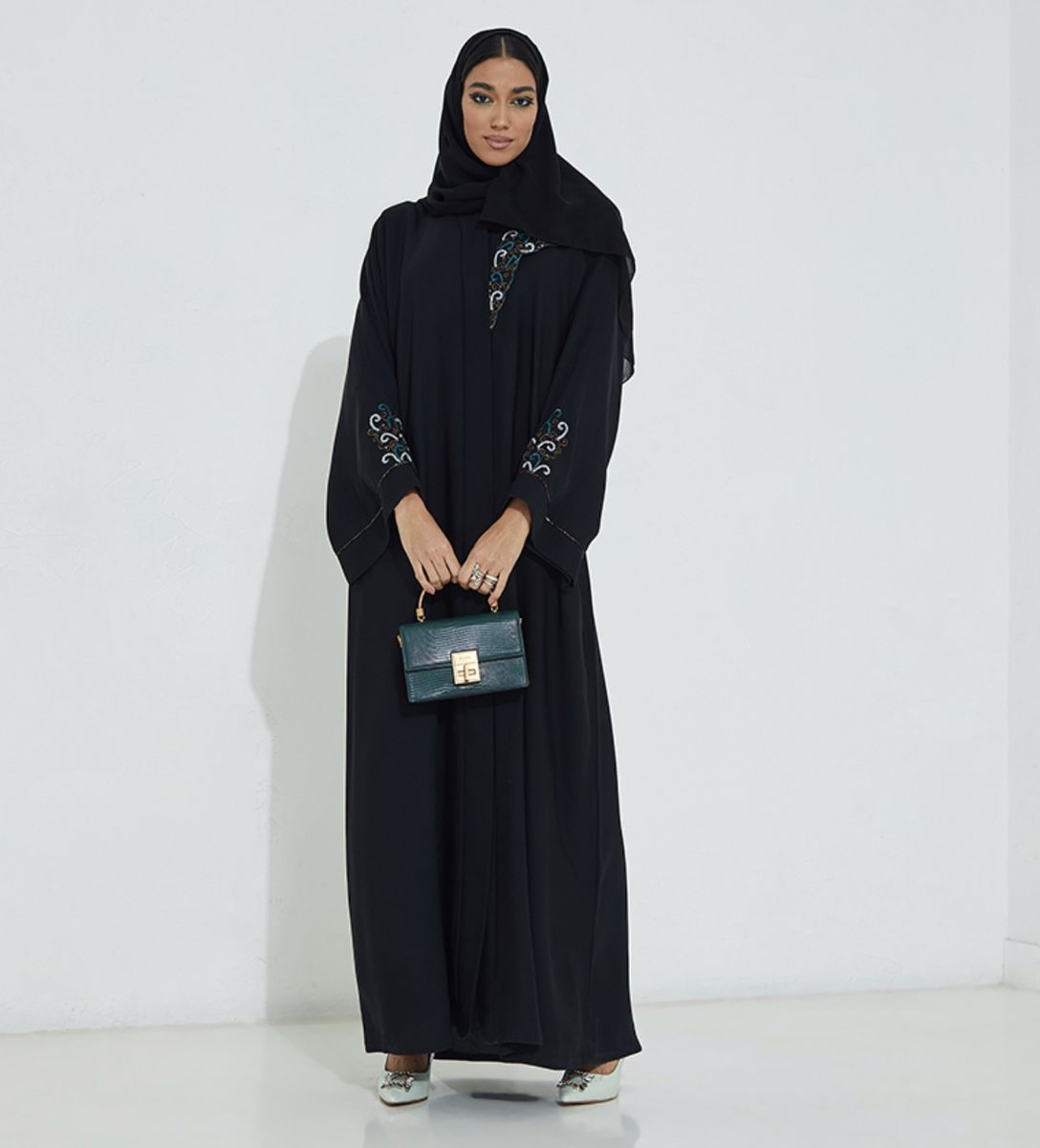 E480 Abaya Rosette Abaya - Women's Abayas 3