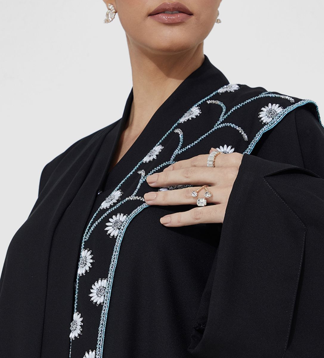 Bluepearle Abaya Rosette Abaya - Women's Abayas 2
