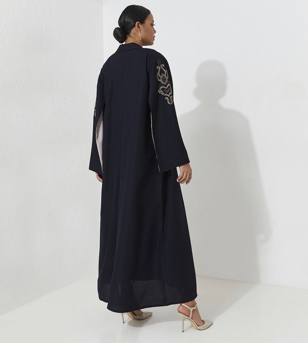 Navy Royal Abaya Rosette Abaya - Women's Abayas 1