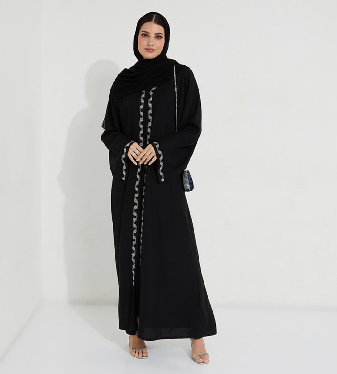 Scattering Stones Abaya Rosette Abaya - Women's Abayas 3