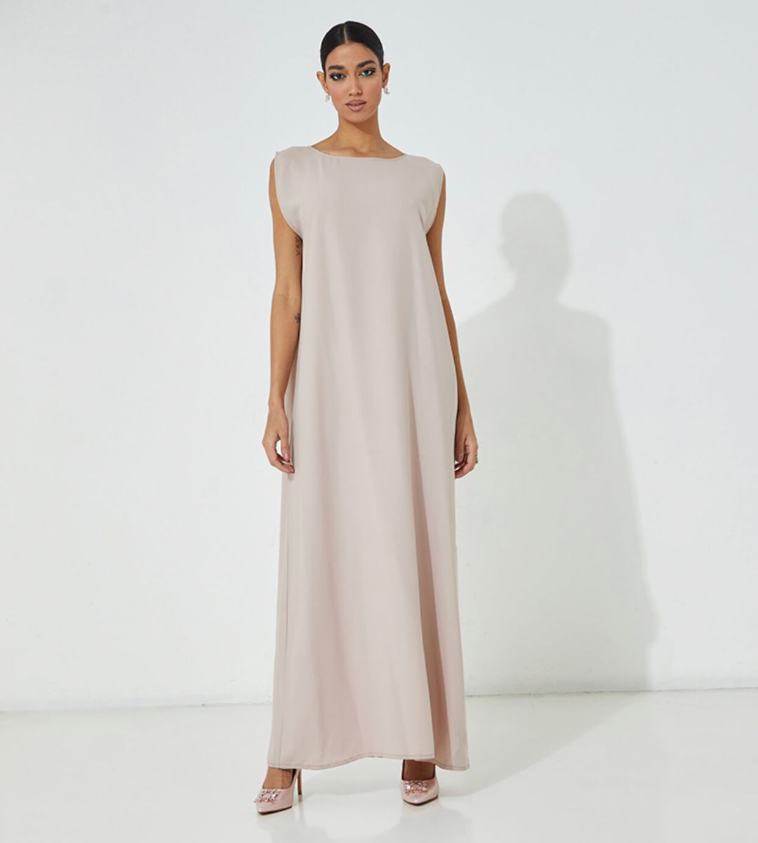 Women's Inner Beige - Dress - Maxi Dresses