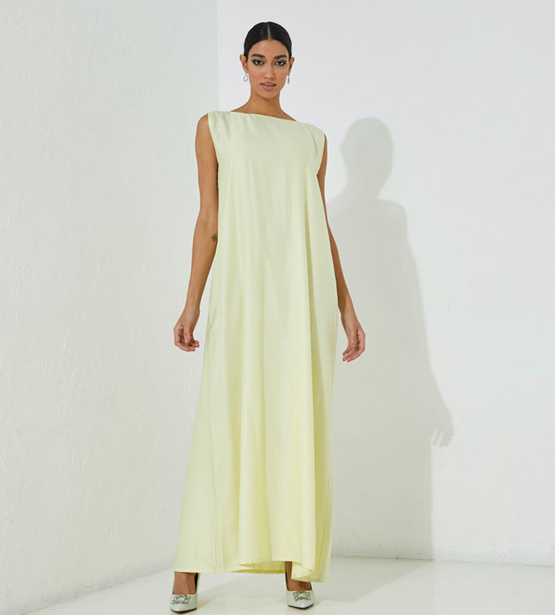 Women's Inner Yellow - Dress - Maxi Dresses