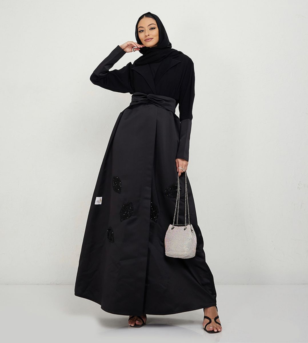 Black Bridal Queen Abaya - Abayas 3