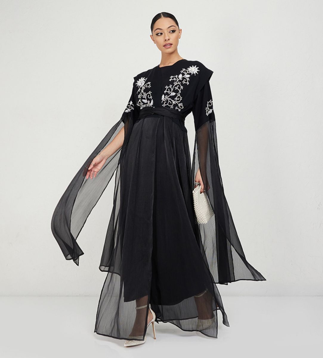 Royal Silver Stones Abaya - Abayas 3