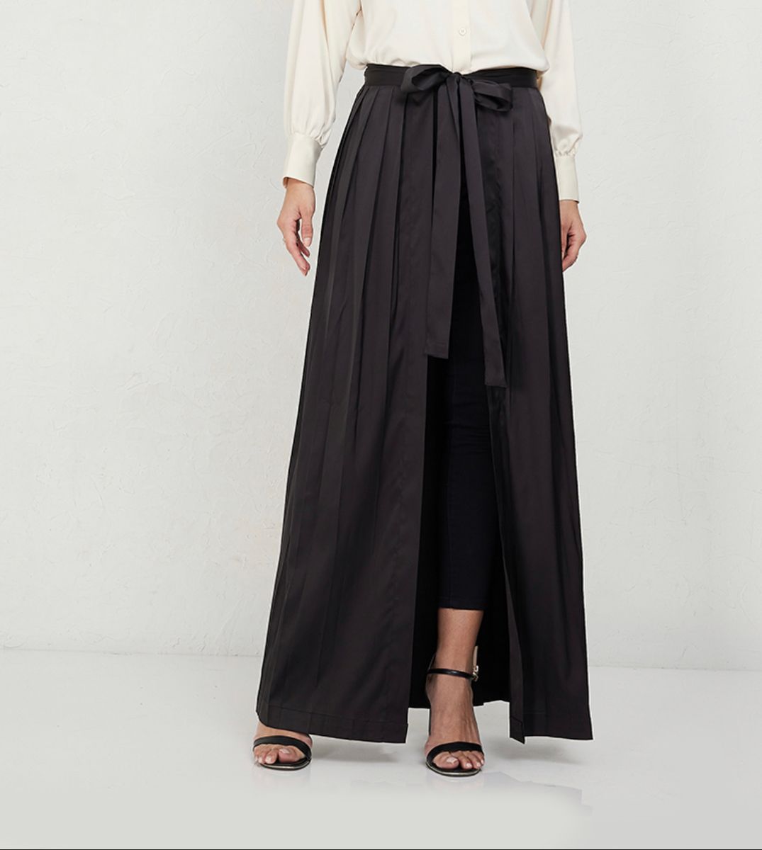 Women's Black Abaya Skirt - Maxi Skirts 1