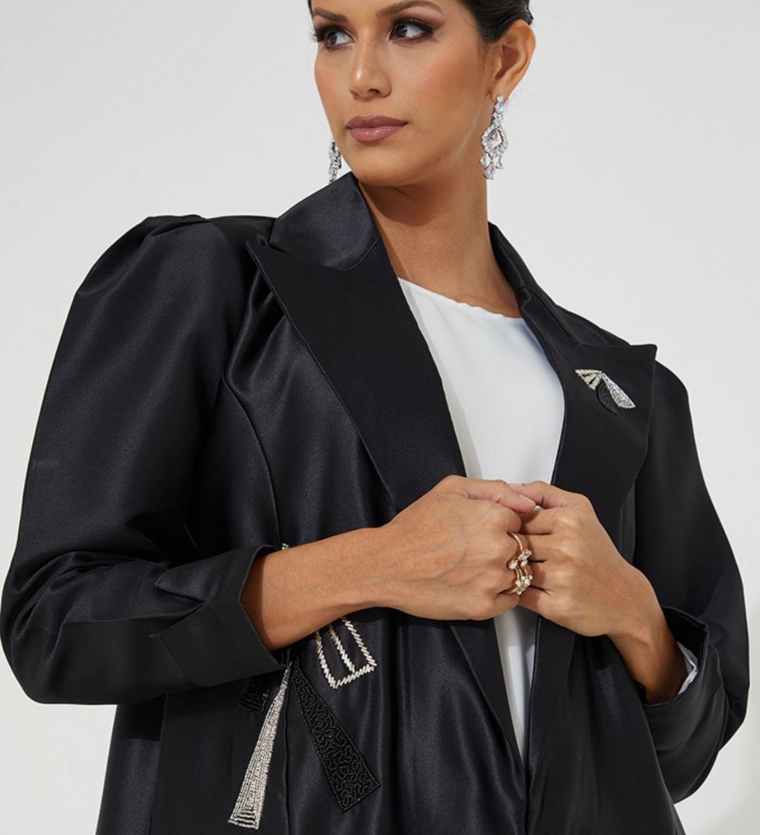 A Jacket Abaya Rosette Abaya - Women's Abayas 2