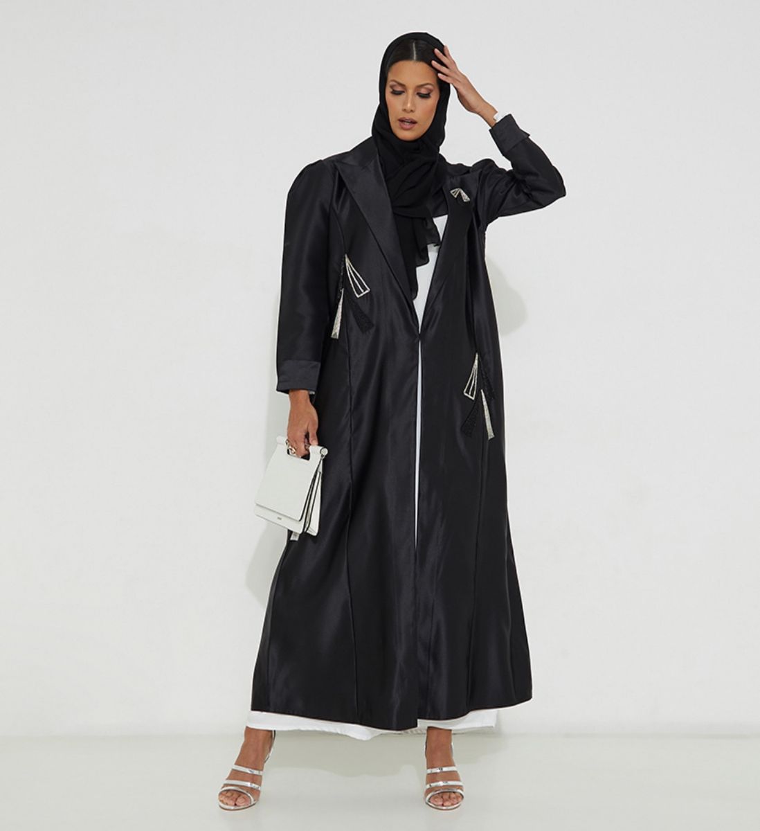 A Jacket Abaya Rosette Abaya - Women's Abayas