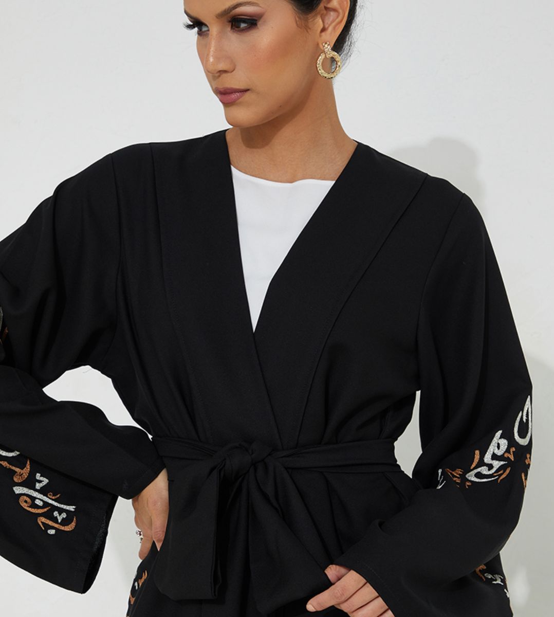 Women's Black Arabic Abaya - Abayas 3