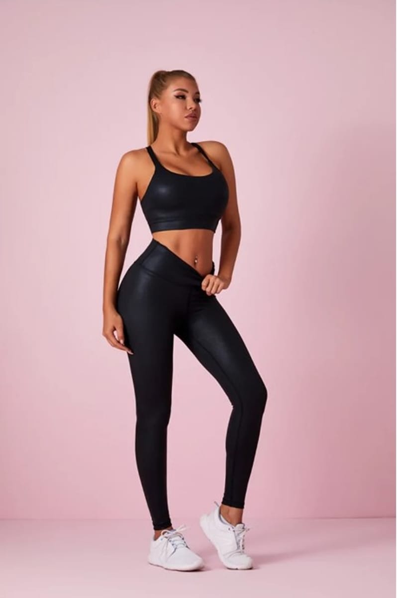 GRAPE 'Matte Leather' Suit Grape - Women's Sportswear Sets 1