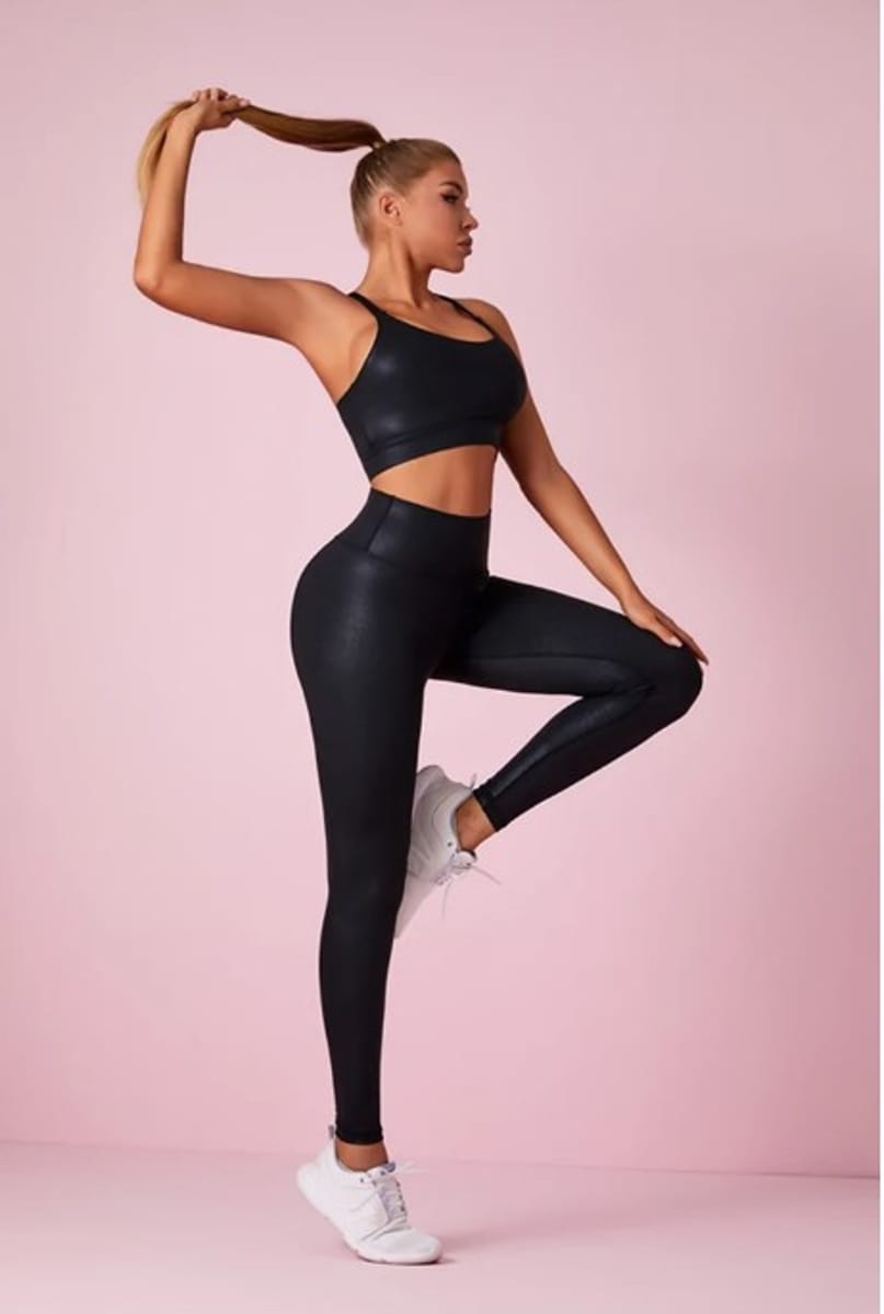 GRAPE 'Matte Leather' Suit Grape - Women's Sportswear Sets 3