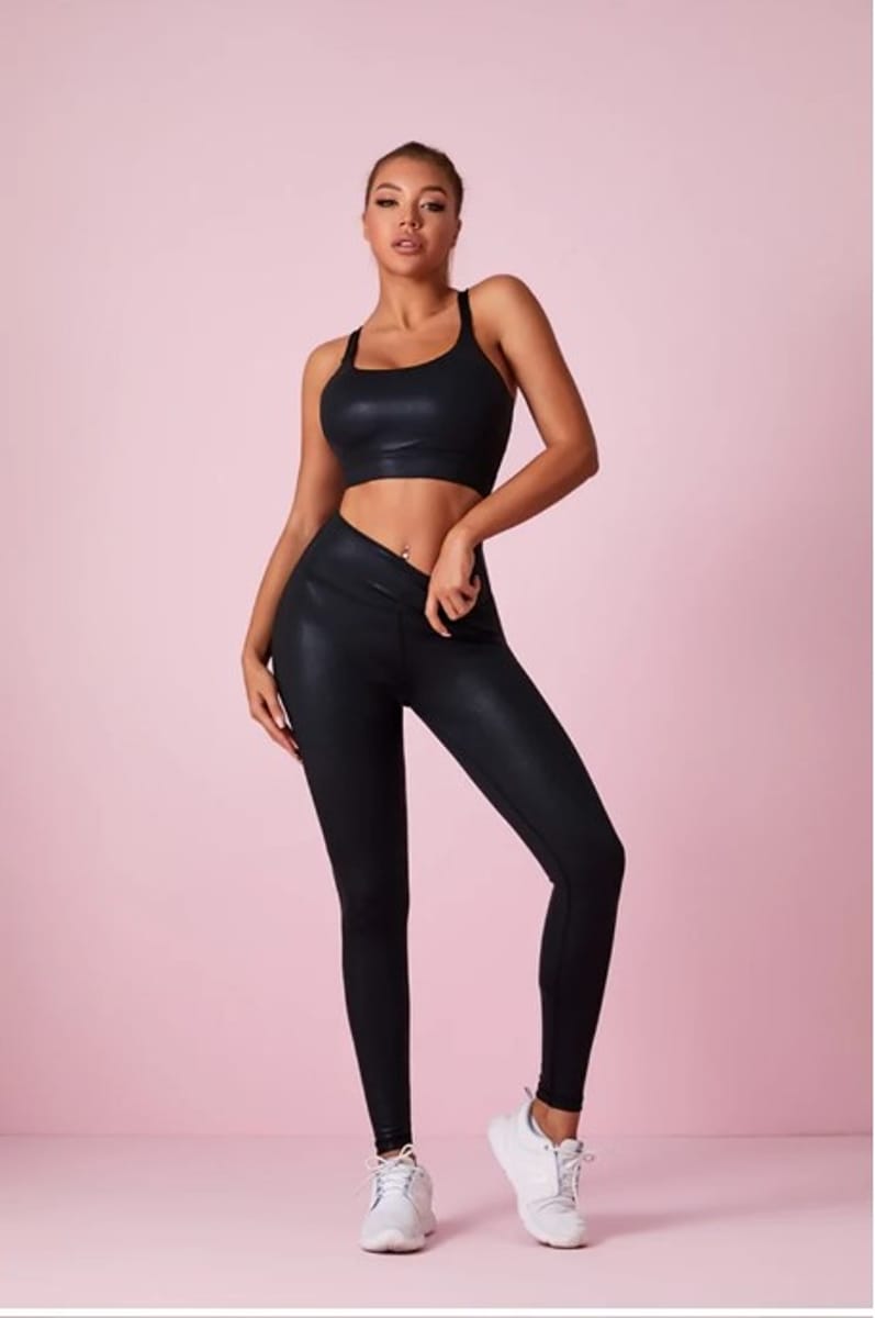 GRAPE 'Matte Leather' Suit Grape - Women's Sportswear Sets