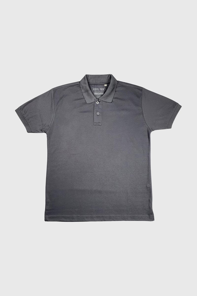 Cooltex Men Polo T-Shirt Dark Grey