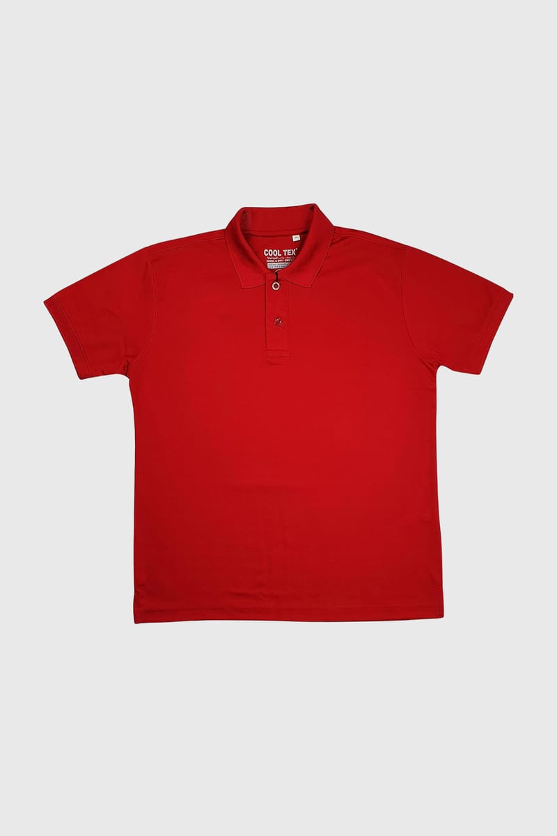 Cooltex Men Polo T-Shirt Red