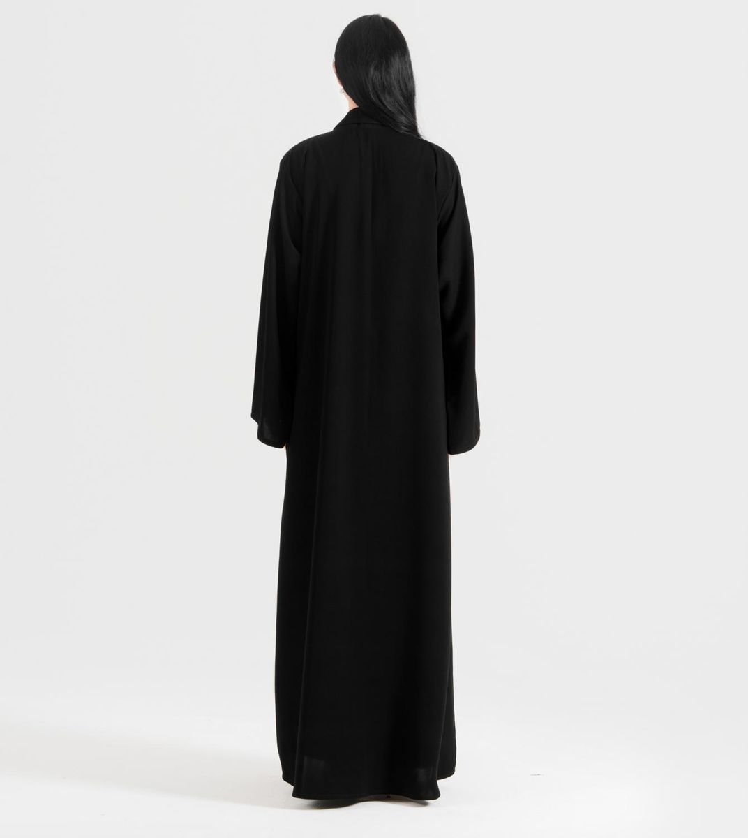 Women's Black Flora Jacket Abaya - Abayas 2