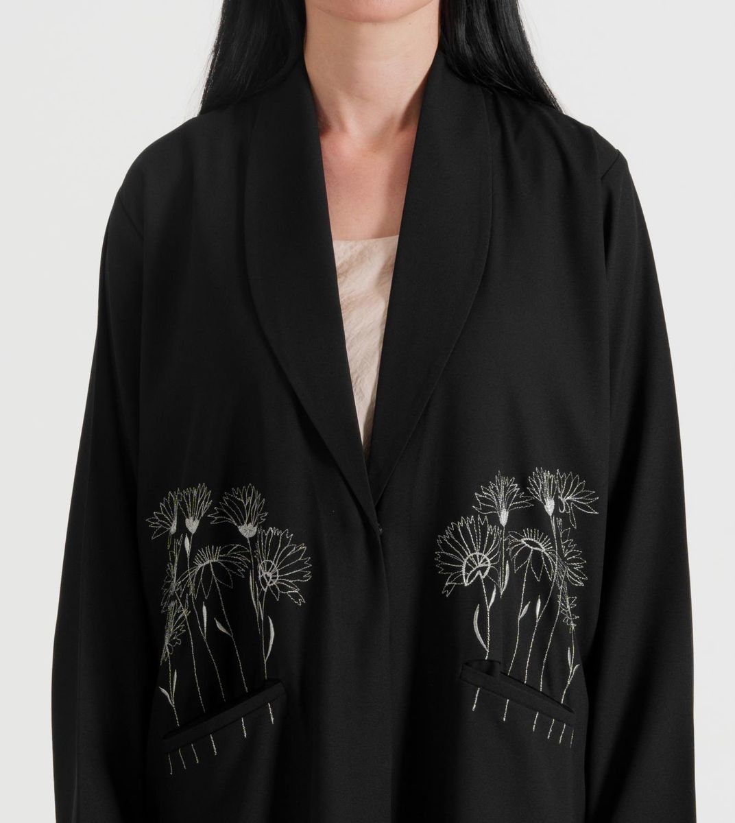 Women's Silver Pocket Abaya - Abayas 2