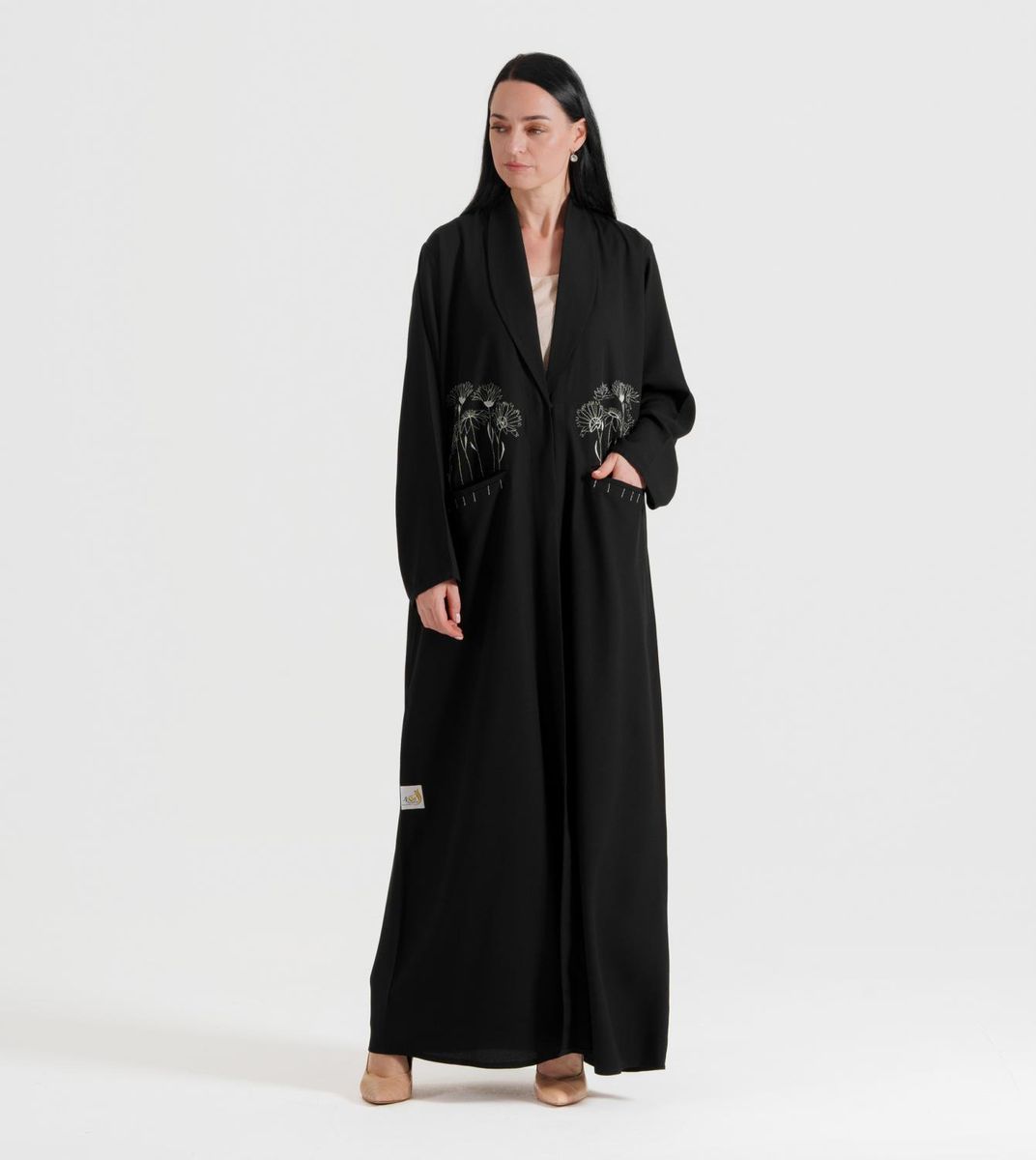 Women's Silver Pocket Abaya - Abayas 4