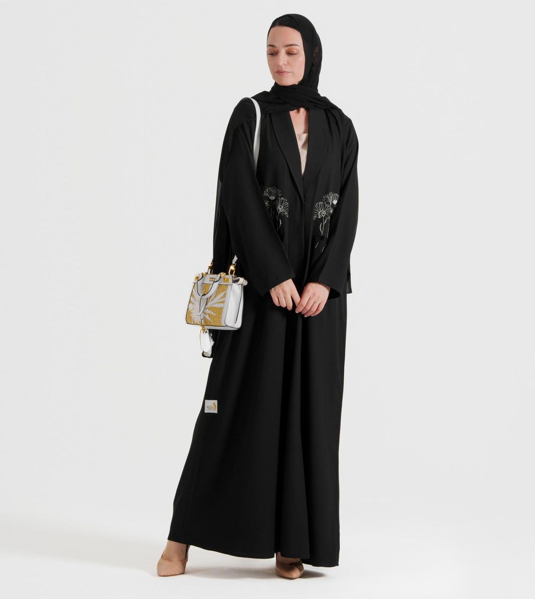 Women's Silver Pocket Abaya - Abayas 5