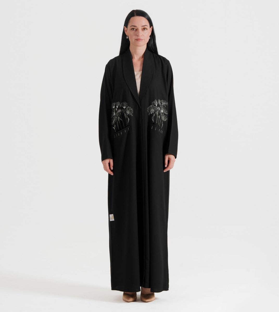 Women's Silver Pocket Abaya - Abayas