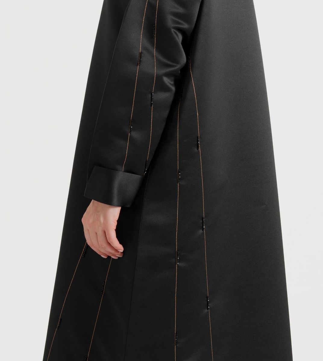Women's Brown Line Abaya - Abayas 3