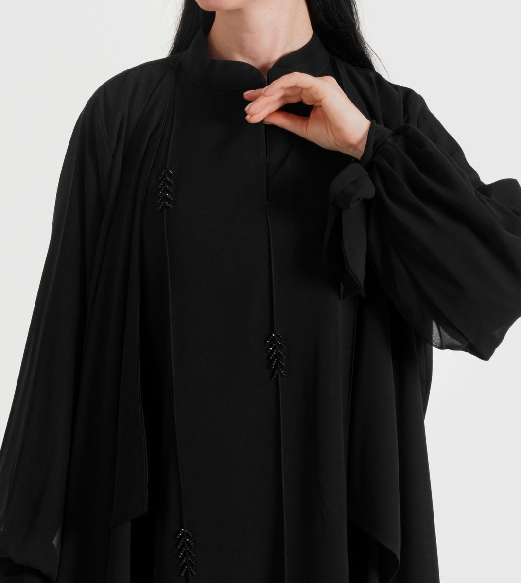 Double CCB Abaya Rosette Abaya - Women's Abayas 1
