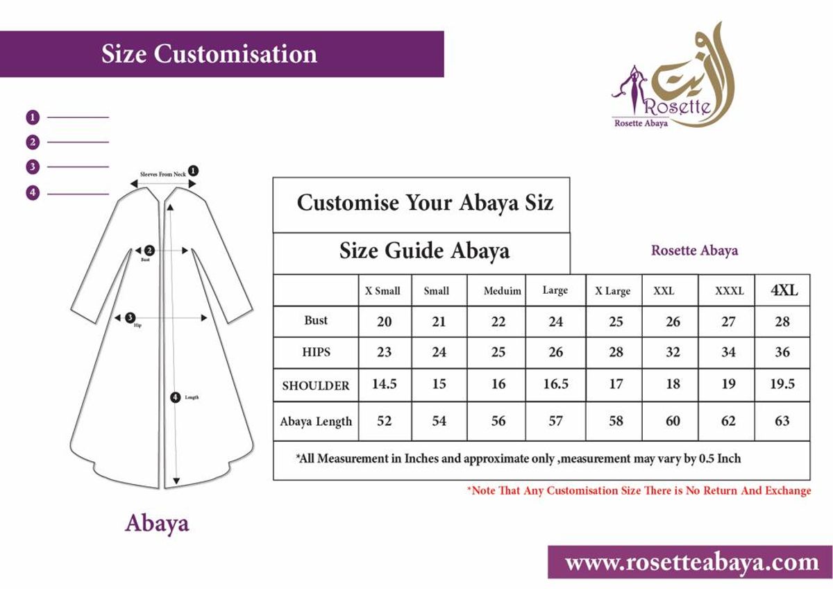 Rosette Abaya - Women's Abayas 4