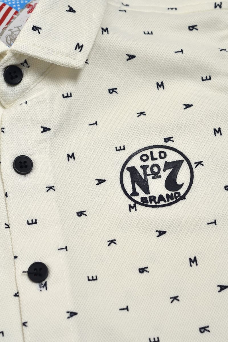 Jamaican White Pant Set - White Printed Shirt With Pants Jamaican White Pant Set - White Printed Shirt With Pants