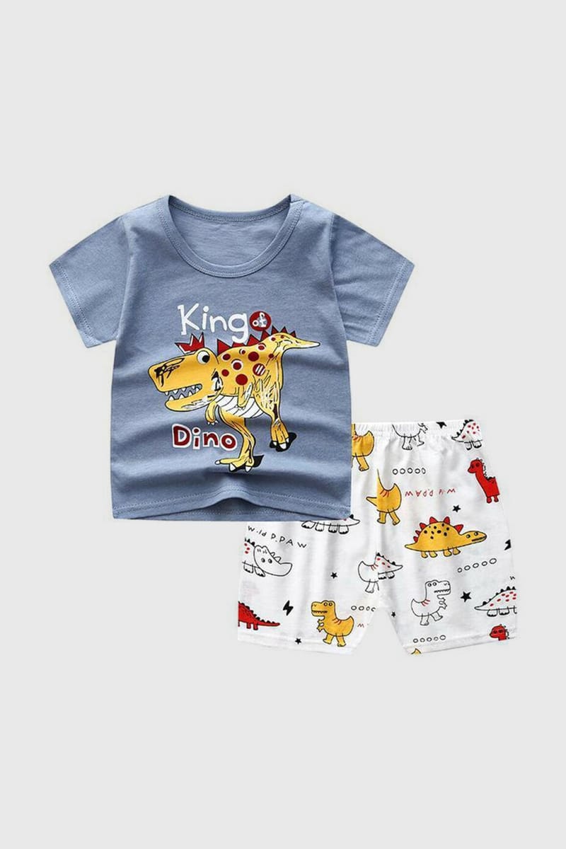 Reign Supreme - King Of Dino Pure Cotton Shorts Set
