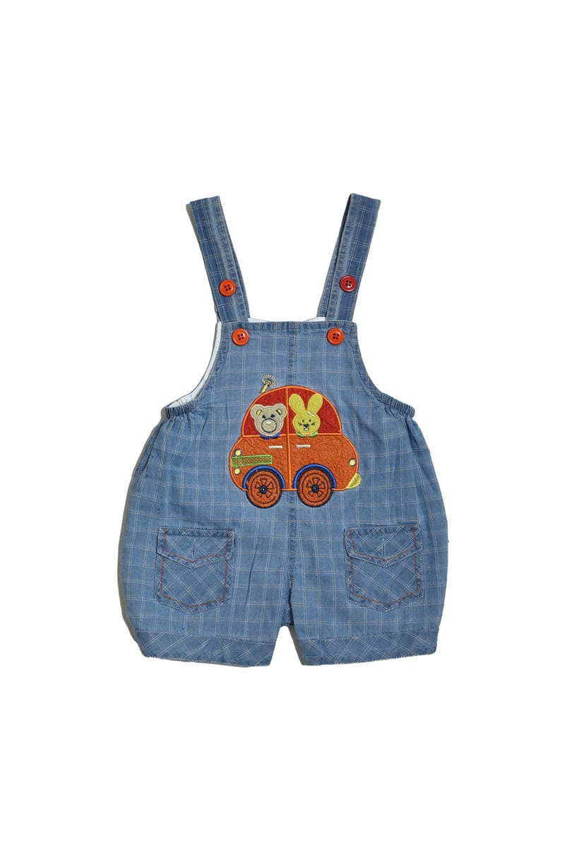 Stylish Orange Dungaree Set For Kids