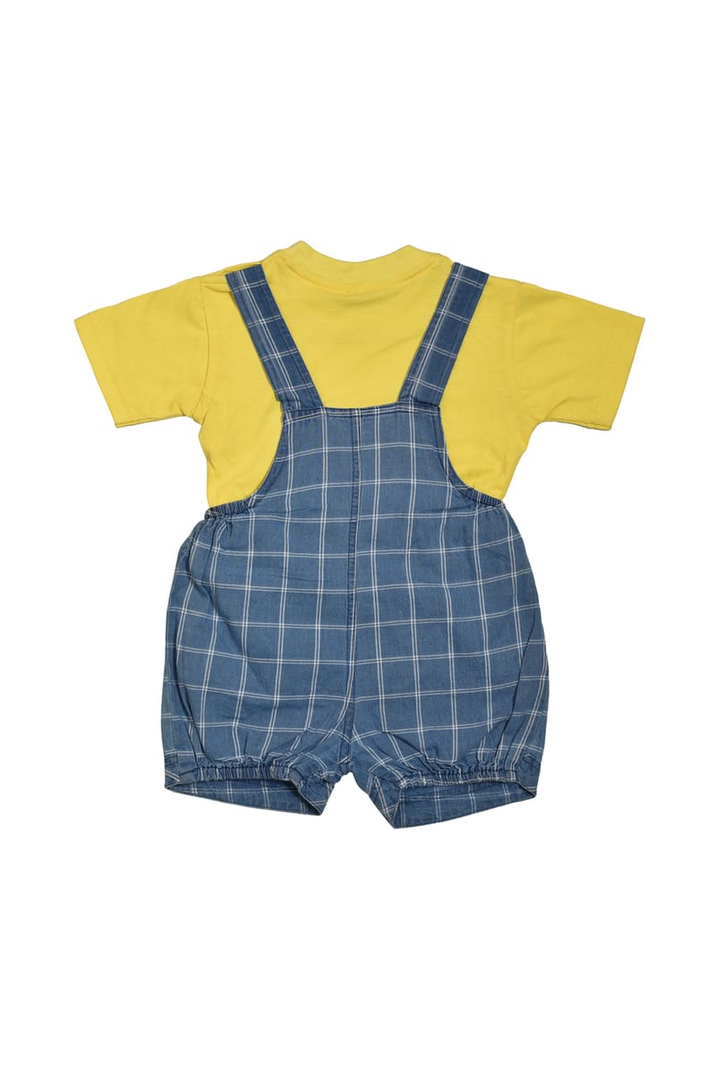 Stylish Yellow Dungaree Set For Kids Stylish Yellow Dungaree Set For Kids