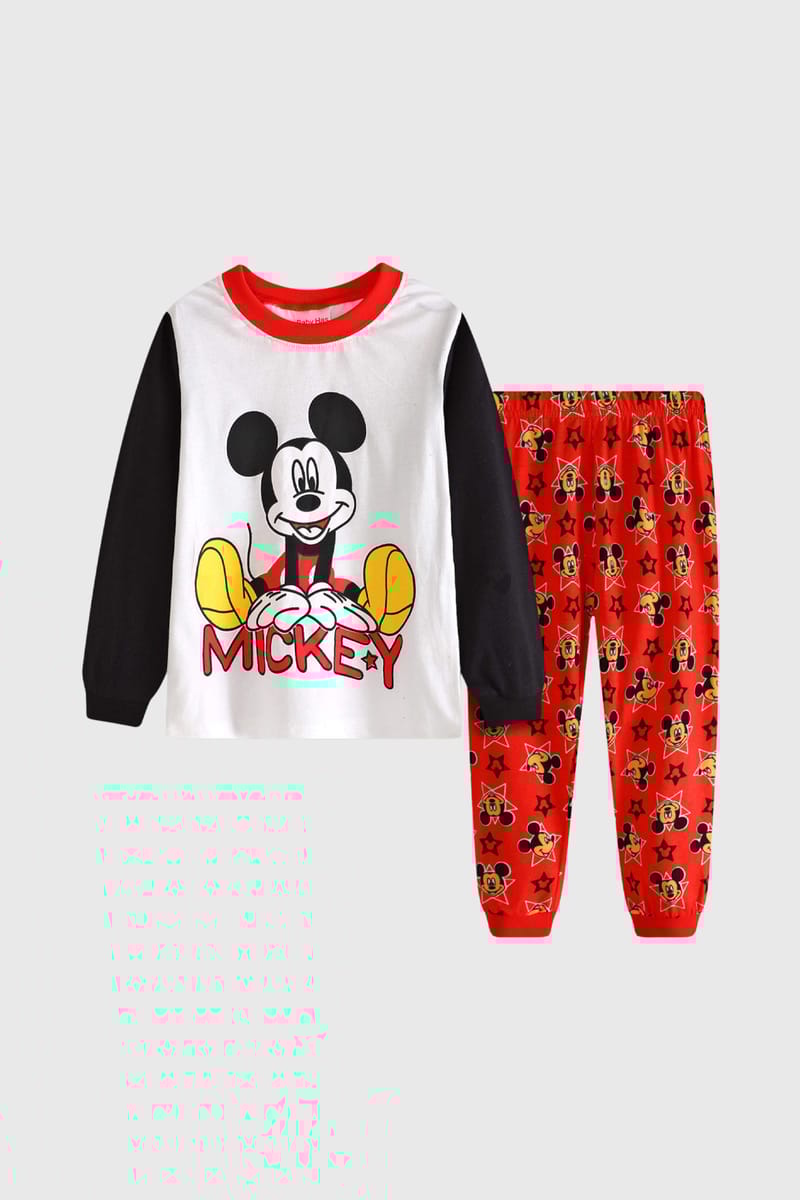 Micky Mouse Printed T-Shirt Set Baby Has - Kids's Dresses