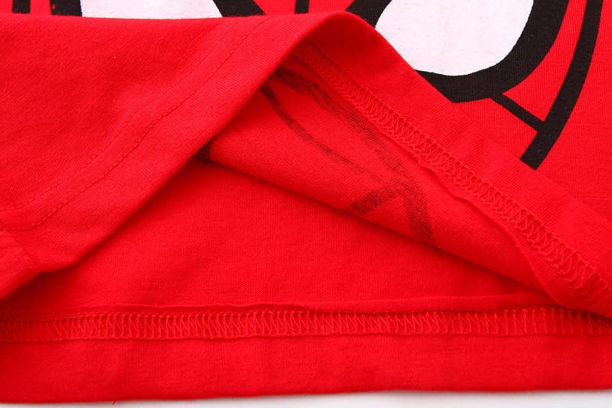 Spiderman face Printed Red T-shirt Set Baby Has - Kids's Dresses 1