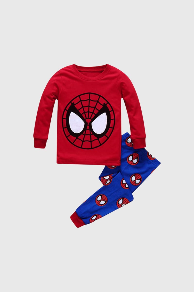 Spiderman Printed T-Shirt Set Baby Has - Kids's Dresses 7