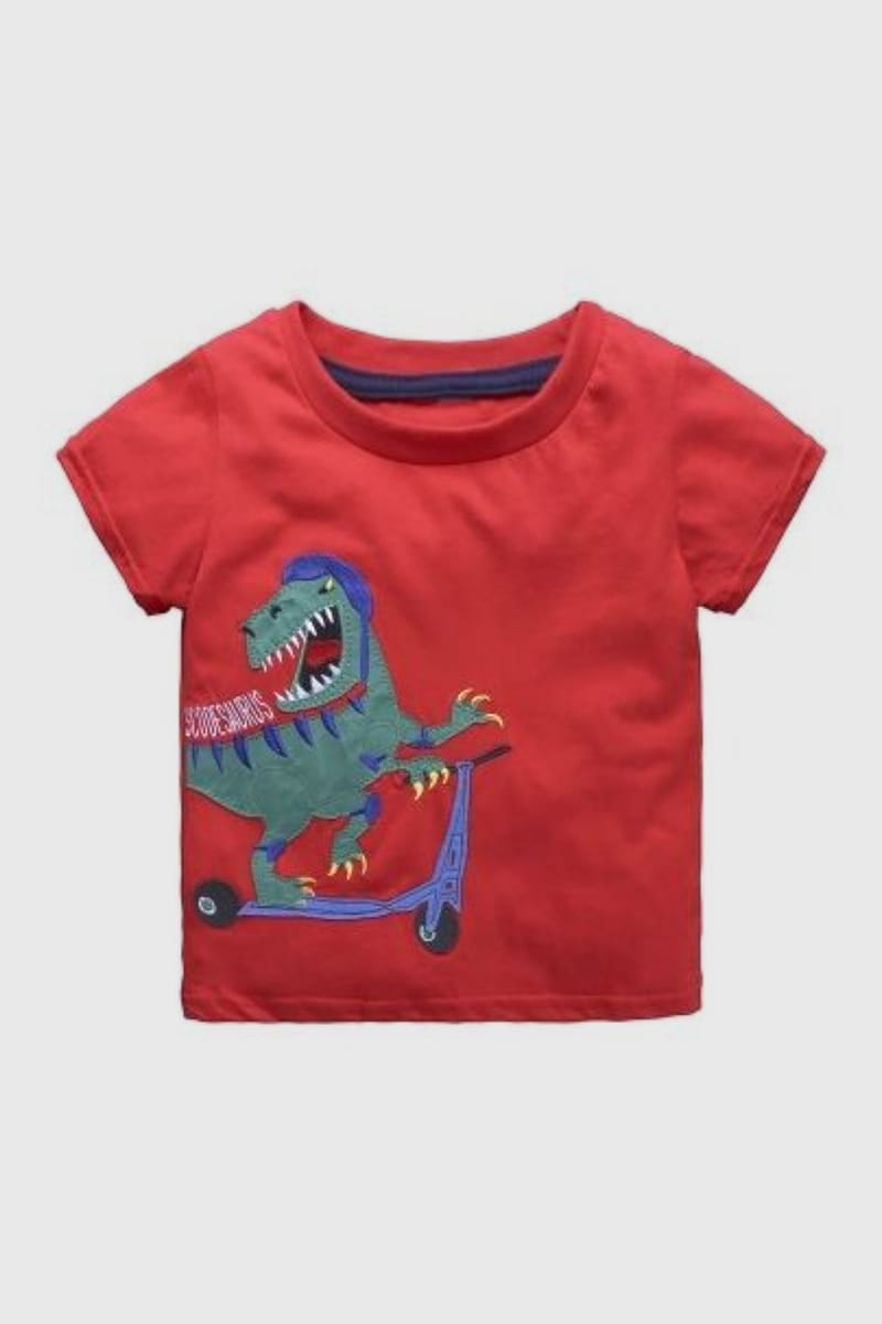 Dino On The Go T-Shirt Generic - Kids's Short Sleeve T-Shirts