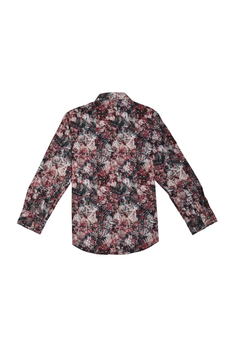 Wine Floral Vacay Shirt - Embrace Tropical Vibes With Style