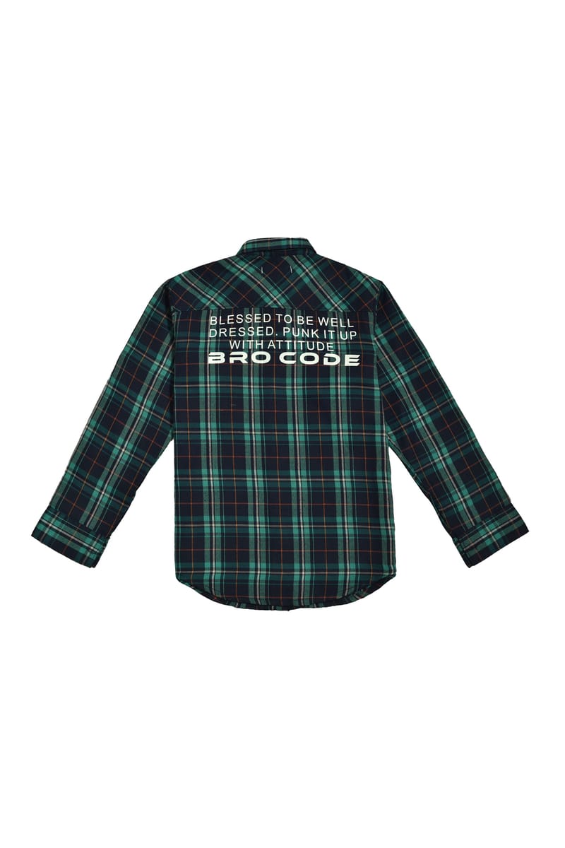 Stylish Full Sleeved Green Checkered Shirt
