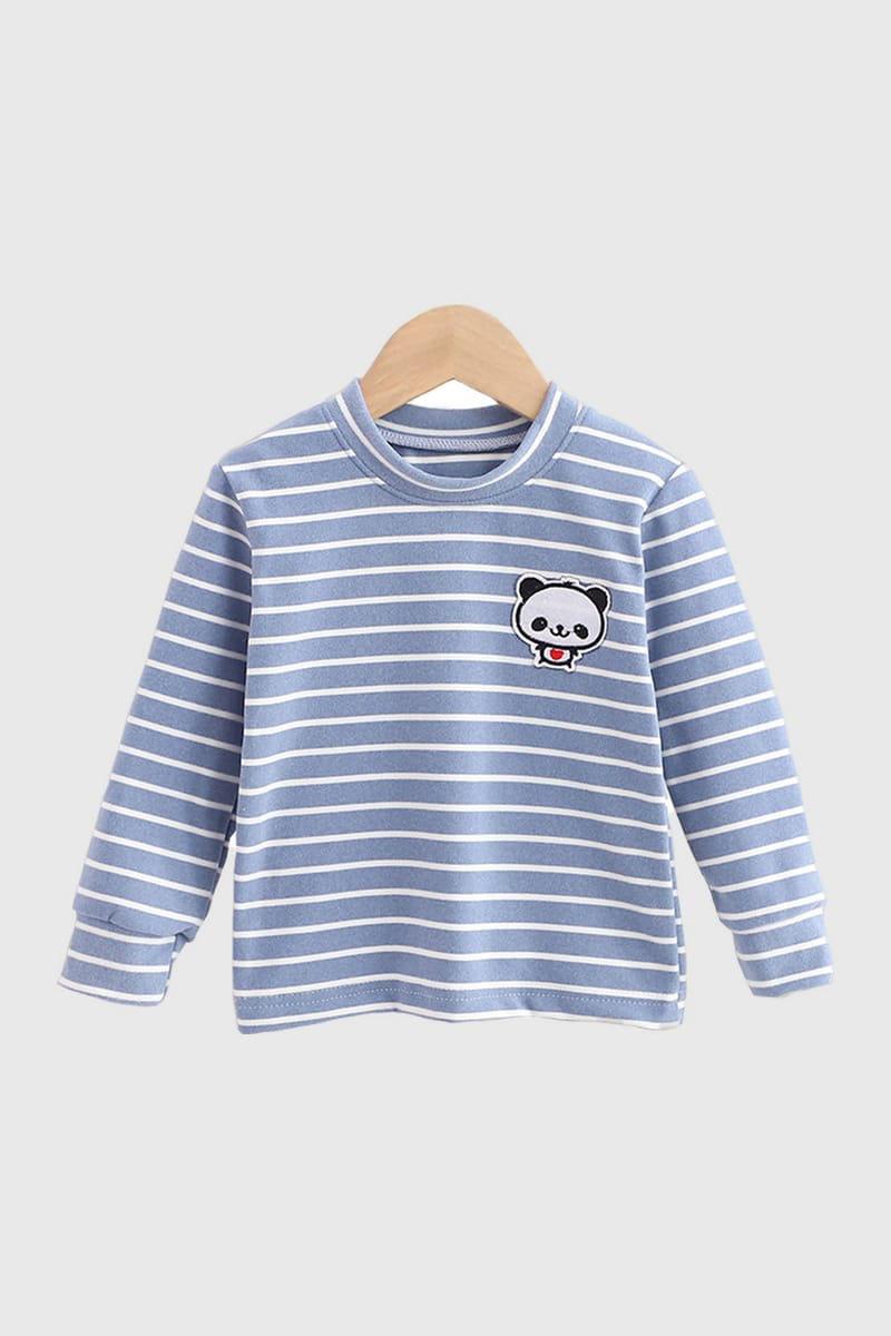 Panda T-Shirt In Blue - Embrace Your Love For Pandas With Style Generic - Kids's Long Sleeve T-Shirts