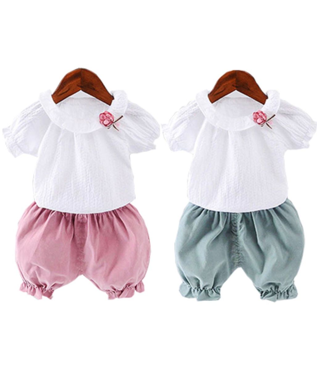 Lightweight, Breathable Pastel-Colored Summer Set Generic - Kids's Casual Dresses