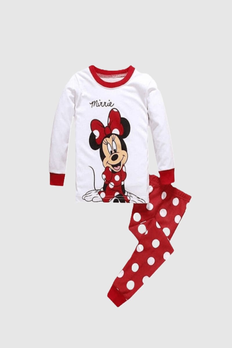 Mini Mouse Printed Red And White T-Shirt Set Generic - Kids's Casual Dresses 7