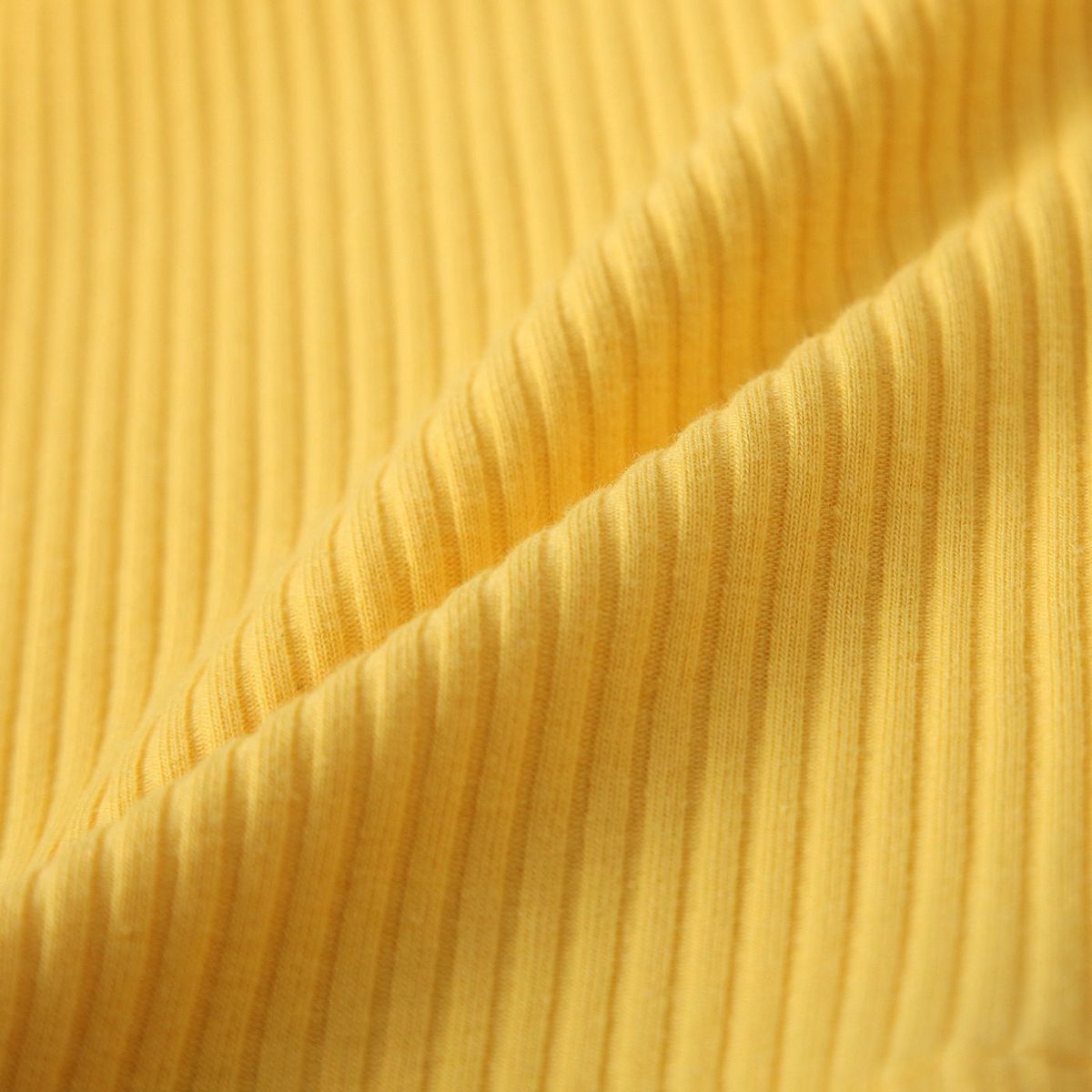 Myra Yellow Ribbed Cotton Spaghetti Top with Denim Skirt Generic - Kids's Casual Dresses 1