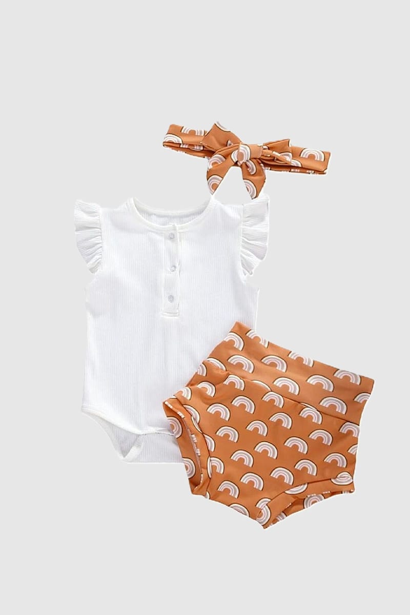 Scarlet Bloomer Set Rainbow White