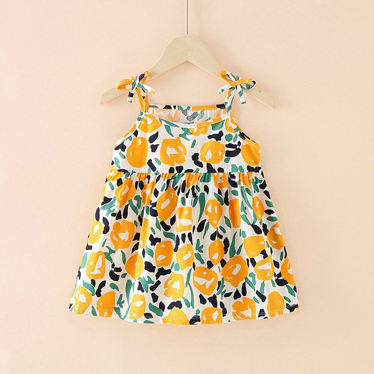 Rene Dress Pure Cotton Summer Dress with Drawstring Shoulders Generic - Kids's Casual Dresses 6